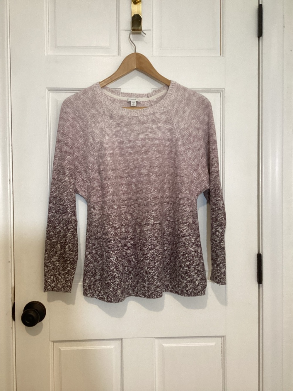J.Jill PureJill Soft Ombre Crewneck Sweater - pink Lavender Gray Sz S